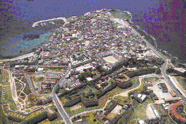Luftbildaufnahme vom historischen Akkon